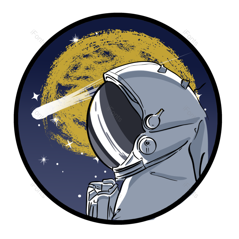 插画图片,个性元素,星星PNG,太空免抠素材